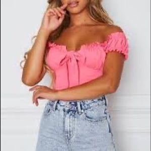 White Fox Boutique loveless bodysuit pink M